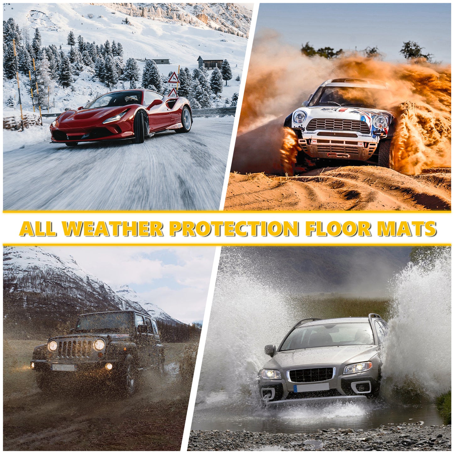 Fit for 2022-2024 Hyundai Ioniq 5 Car Mats Full Set ,4-season floor liners,Waterproof Car Carpet Floor Foot Mats