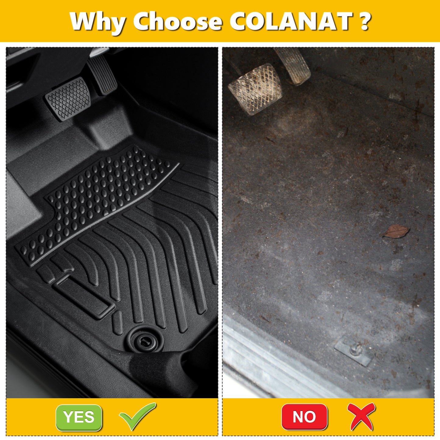 Fit for 2019-2025 Cadillac XT4 Car Mats , Full Set Anti-Slip Floor Liner , Waterproof Cargo Liner