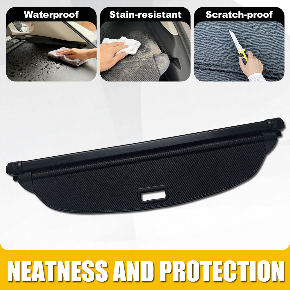 Cargo Cover for 2014-2020 Nissan Rogue，Retractable Trunk Cover Security Shield Shade ,Carbon Fiber Texture