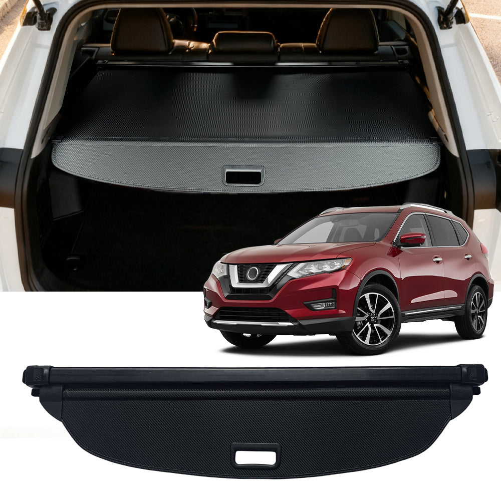 Cargo Cover for 2014-2020 Nissan Rogue，Retractable Trunk Cover Security Shield Shade ,Carbon Fiber Texture