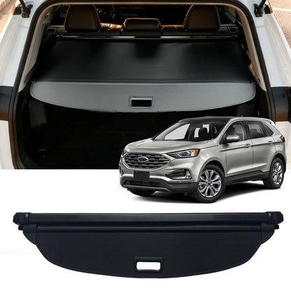 Cargo Cover for 2015-2025 Ford Edge，Double Curtain Style Trunk Cover Luggage Security Shade Cover , Shielding Anti-Peeping Privacy Screen Carbon Fiber