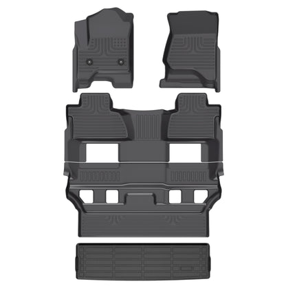 Fit for 2015-2020 GMC Tahoe & Yukon Three Rows Custom Pattern Floor Mats / Cargo / Seatback Mat Full Set