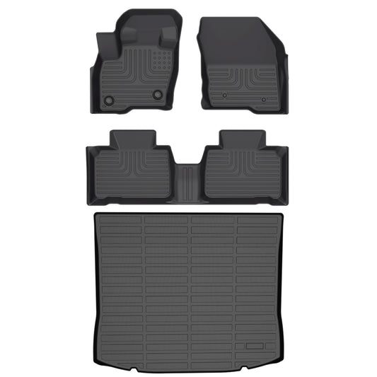 Fit for 2015-2024 Ford Edge Car Floor Mats Full Set All Weather Cover Protection Waterproof Black Floor Liner