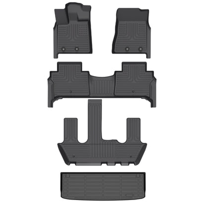 Fit for 2025 Nissan Armada Bucket Seating Custom Pattern Full Set All Weather TPE Liner Car Floor Mats