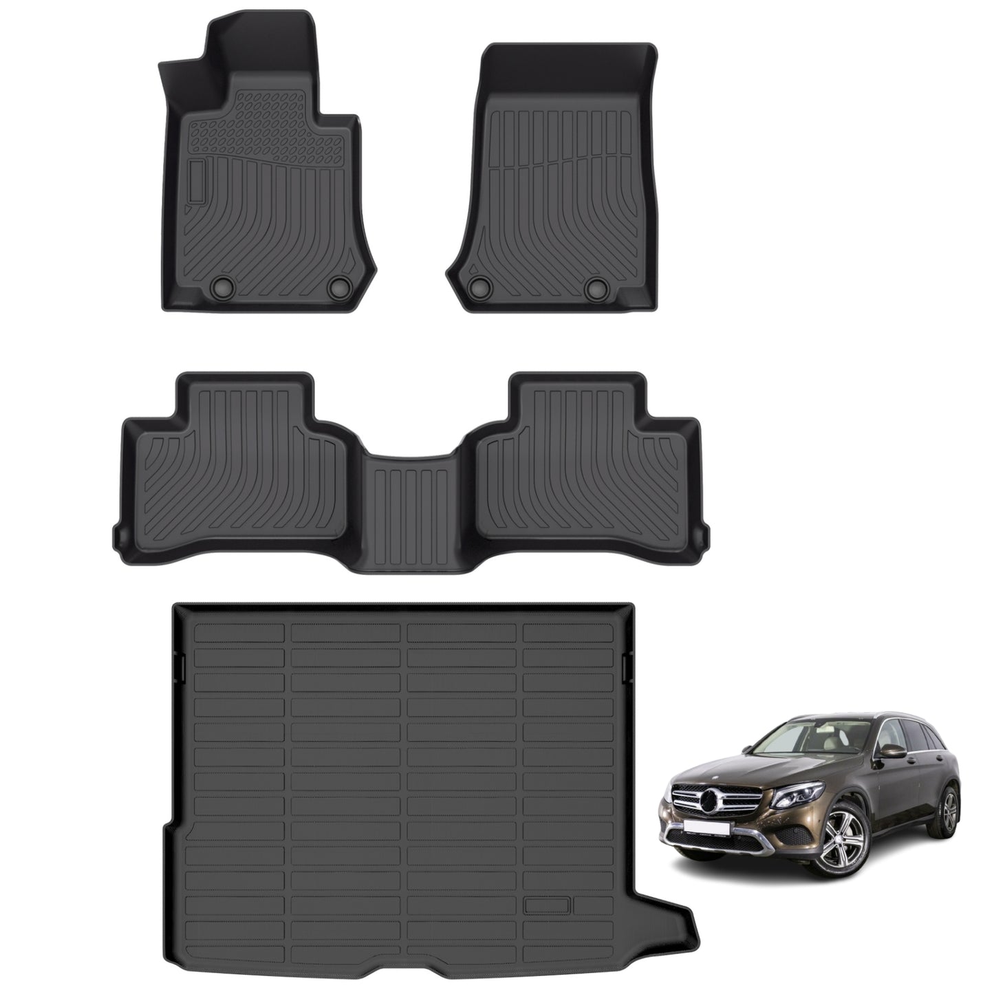 Fit for 2016-2022 Mercedes GLC Floor Mats+Trunk Mat
