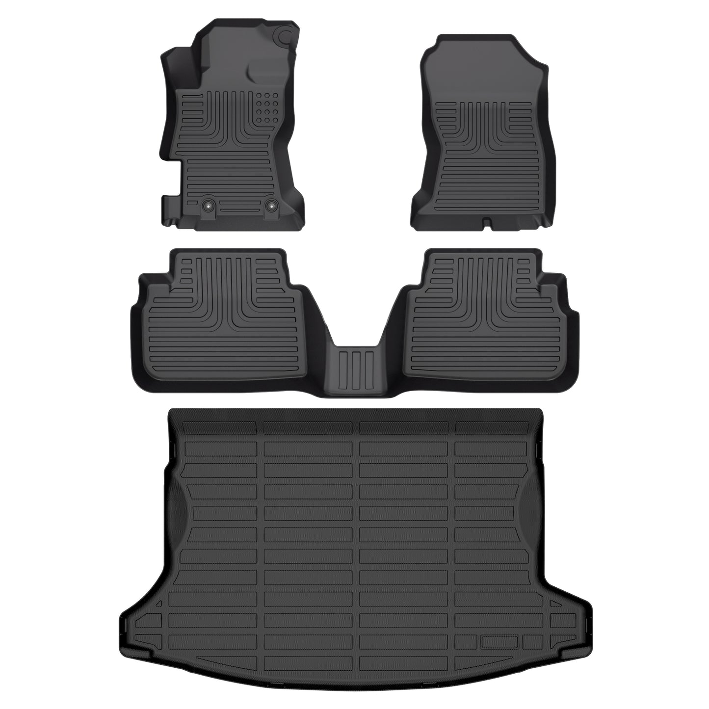 Fit for 2018-2023 Subaru Crosstrek Custom Pattern Car Mats Full Set Car Accessories Heavy Duty Rubber Full Set Trunk Mats