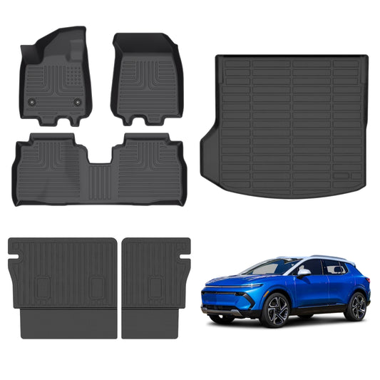 Fit for 2024 2025 Chevrolet Equinox EV 3D laser measured TPE mats，Custom Pattern Car Mats Full Set
