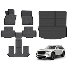 Fit for 2024 Mazda CX-90 6-Seats Captain Seat & 7-Seats Custom Pattern Car Mats Full Set All Weather Mats