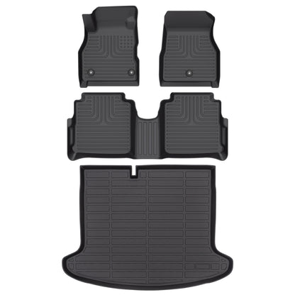 Fit for 2018-2024 Nissan Kicks Custom Pattern Car Mats Full Set ，All Weather Cargo Liner Back Seat Cover