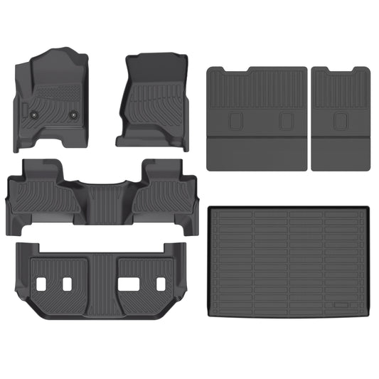 Fit for 2015-2020 Chevrolet Suburban & Yukon XL Three Rows Custom Pattern Floor Mats / Cargo / Seatback Mat Full Set