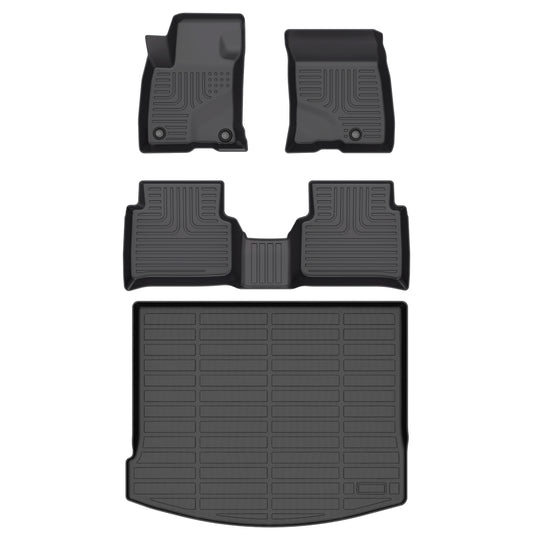 Fit for 2020-2024 Lincoln Corsair Custom Pattern Car Mats Full Set All Season Weather Heavy Duty TPE Rubber Waterproof Anti-Slip Tech Mats